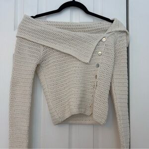 Zara off-the shoulder knit sweater